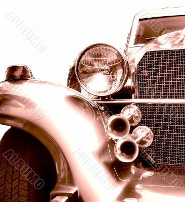 Vintage car in sepia