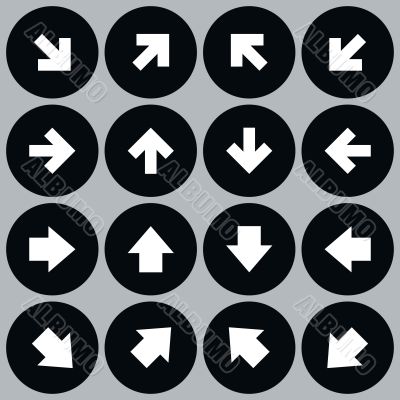 Black directional arrows