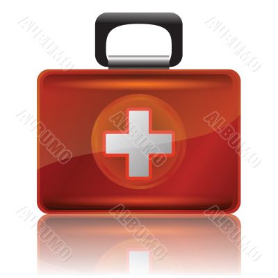 Red first aid case 
