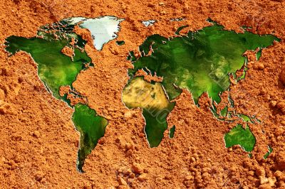 world map in relief world map in relief