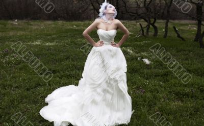 girl in a wedding dress