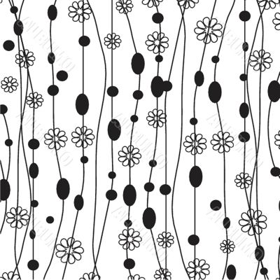 Floral seamless pattern in autumn colors