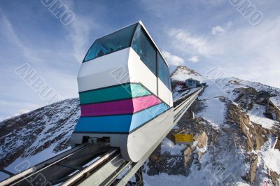 Funicular going to Kitzsteinhorn peak