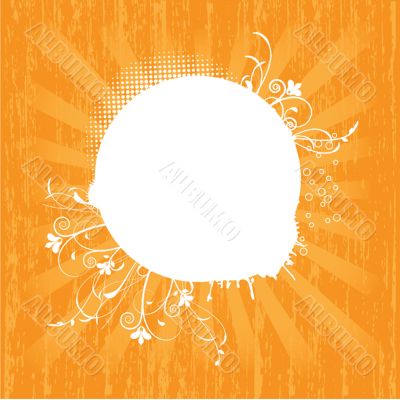 Sun over white - vector illustration