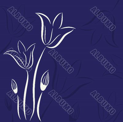 Decorative background with Tulips flowers Decorative background with Tulips flowers