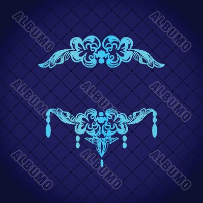 Black chandelier silhouette with candles. Black chandelier silhouette with candles.