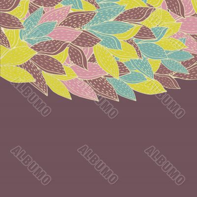 Floral pattern in autumn colors
