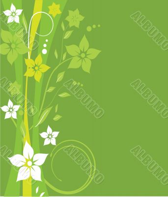 Abstract background with green flowers Abstract background with green flowers