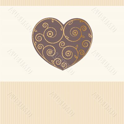 Cute vector background with vintage hearts Cute vector background with vintage hearts