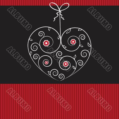 Cute vector background with vintage hearts Cute vector background with vintage hearts