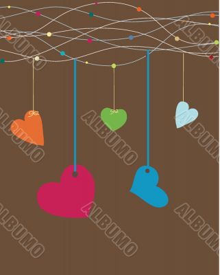 Cute vector background with vintage hearts Cute vector background with vintage hearts