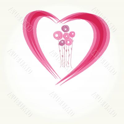 Cute vector background with vintage hearts Cute vector background with vintage hearts