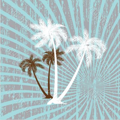 Summer background with grunge beach palms Summer background with grunge beach palms