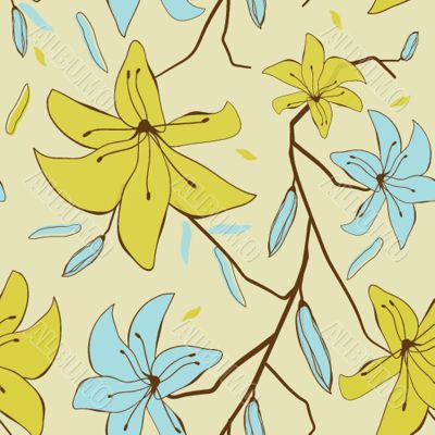 Floral seamless beautiful pattern