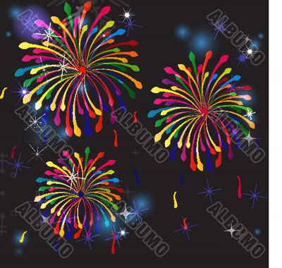 Colorful vector fireworks Colorful vector fireworks