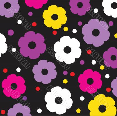 Floral seamless pattern in autumn colors