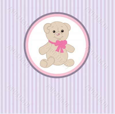 Cute grey teddy bear with patch.