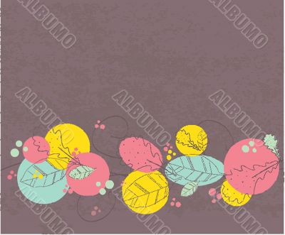Vintage card with hand drawn flowers Vintage card with hand drawn flowers