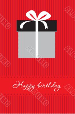 Greeting  card with present box