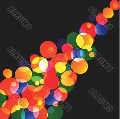 Abstract background with circles and squares