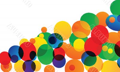 Abstract background with circles and squares