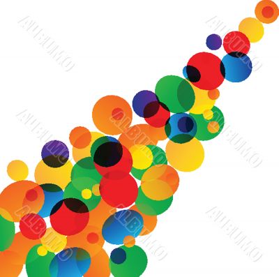 Abstract background with circles and squares