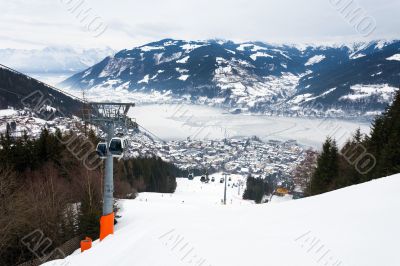 Cable car going to Schmitten