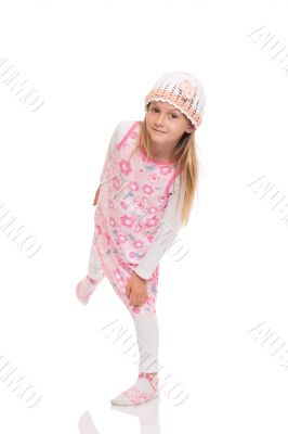 Full length portrait of a funny girl Full length portrait of a funny girl