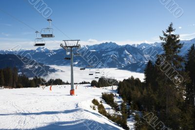 Cable car going to Schmitten