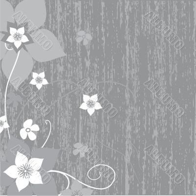 Vintage card with hand drawn flowers Vintage card with hand drawn flowers
