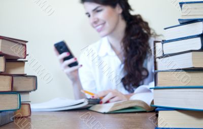 Receiving a funny text Receiving a funny text