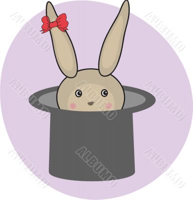 icon rabbit and magician hat