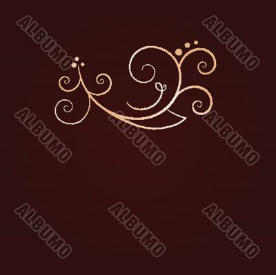 Vintage vector frame on  beautiful background