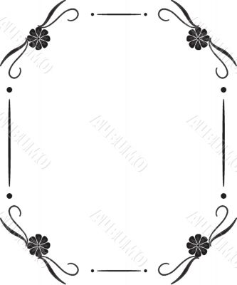 Vintage vector frame on  beautiful background