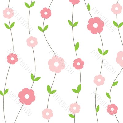 Cute floral seamless background