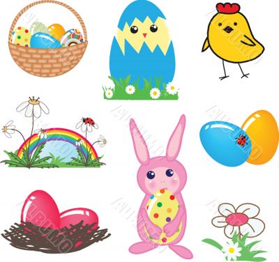 Easter card with two hand drawn eggs Easter card with two hand drawn eggs