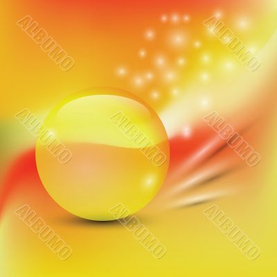colorful background  with  yellow sphere