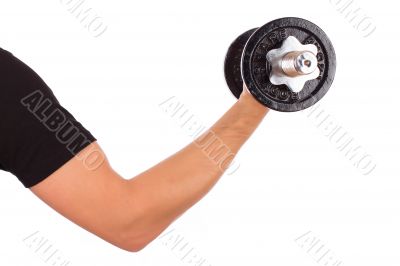 Arm and dumbbell
