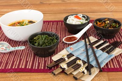 Composition of asian food Composition of asian food