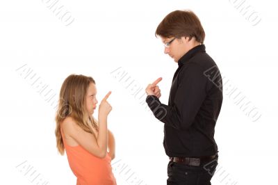 Conflict between father and daughter