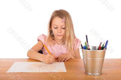 Child draw a picture