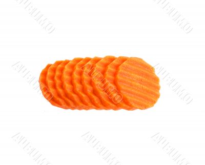  carrot slice isolated on white background