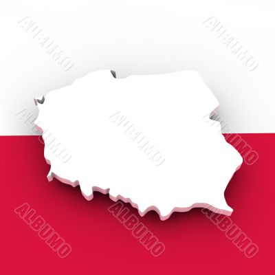 poland flag and scape
