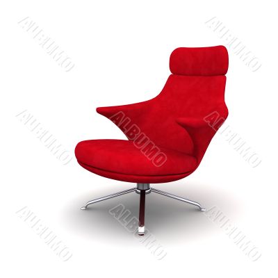 red armchair