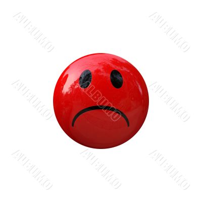 Smiley sad red