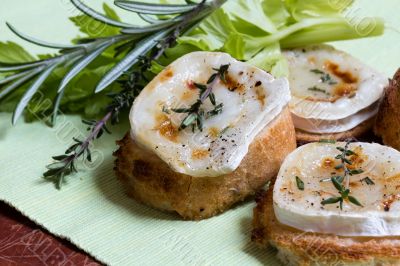 Toast and goat cheese Toast and goat cheese
