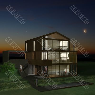 3D rendering house