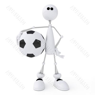 3d person football player.