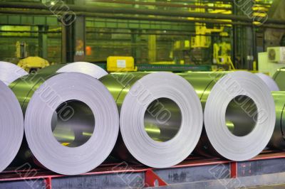 rolls of steel sheet