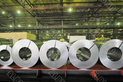 rolls of steel sheet